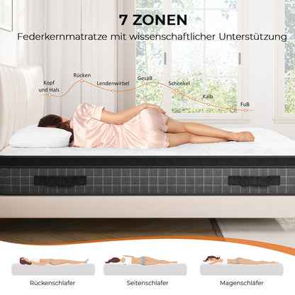 Mattress Pressure Relief Extra Long Twin Mattresses with Breathable Memory Foam & Individual Pocket Spring