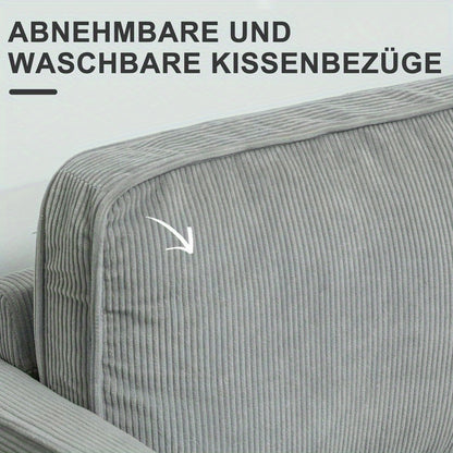 2-Zitsbank – Slaapbank – Loveseat – Bank Met Opbergruimte – Futonbank – Compact Design – Massief Houten Poten – Dik Schuim