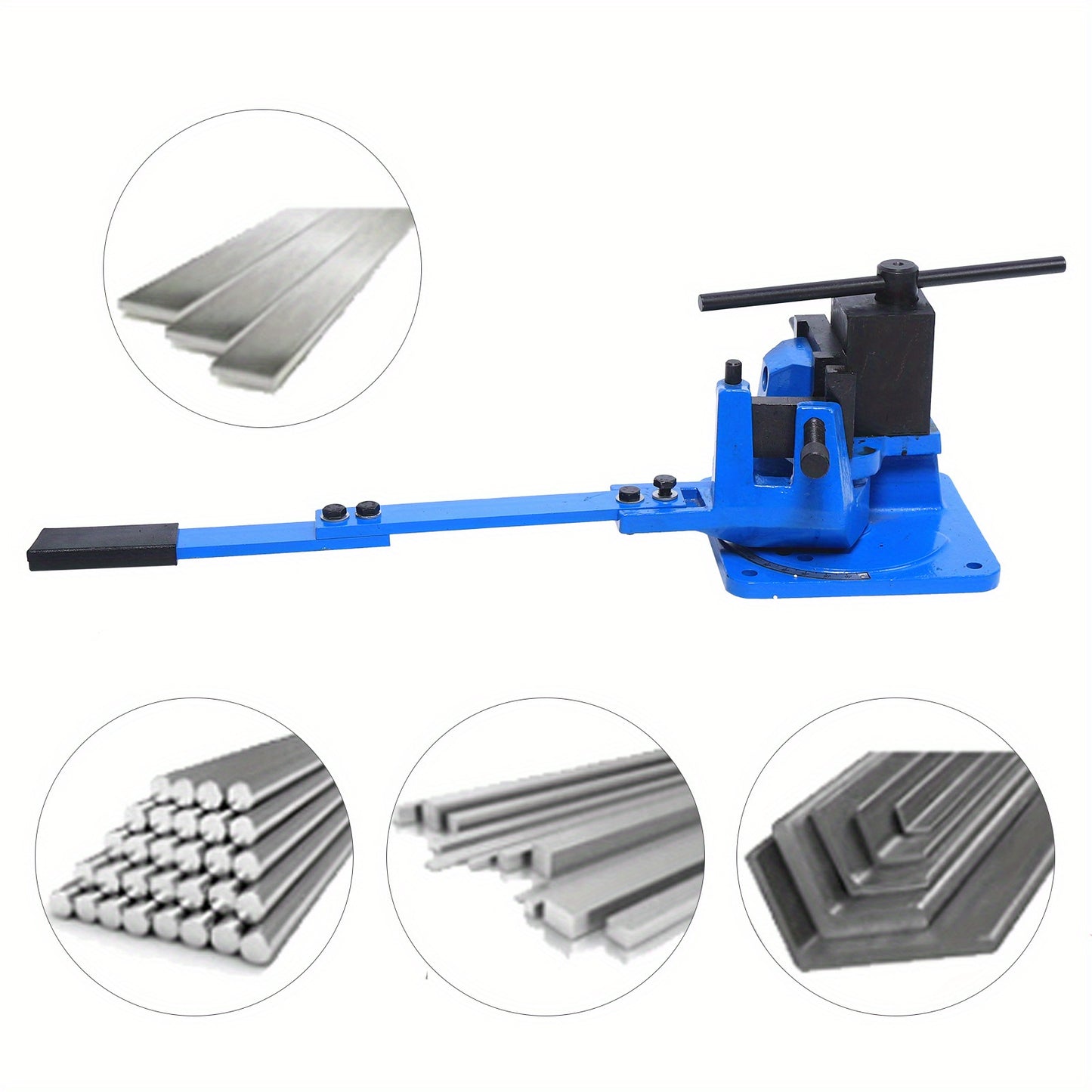 Heavy-Duty Manual Tube Bender with Adjustable 0-180° Bending Angle, 1/4"-1" Pipe Capacity & 4-Position Clamping System - Heavy-Duty Steel Construction, Ergonomic Lever Mechanism for Precision Pipe Bending (No Folding) - Idea