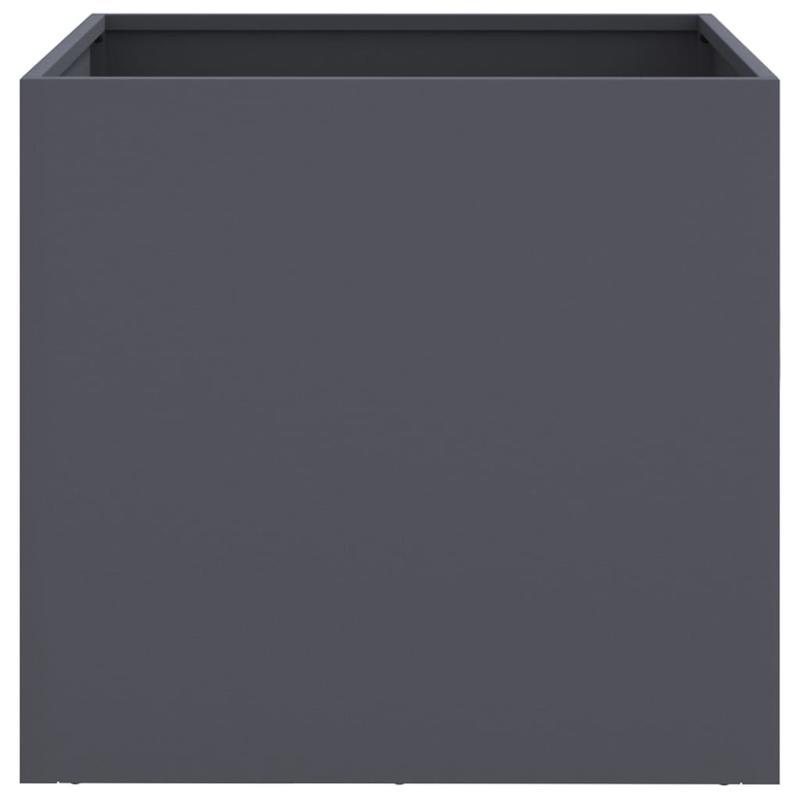 Plantenpot – Bloempot – Plantenbak – Bloembak – Tuinbak – Set van 2 – Antraciet Staal – 42x40x39 cm – Duurzaam & Robuust