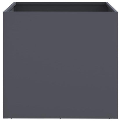Plantenpot – Bloempot – Plantenbak – Bloembak – Tuinbak – Set van 2 – Antraciet Staal – 42x40x39 cm – Duurzaam & Robuust