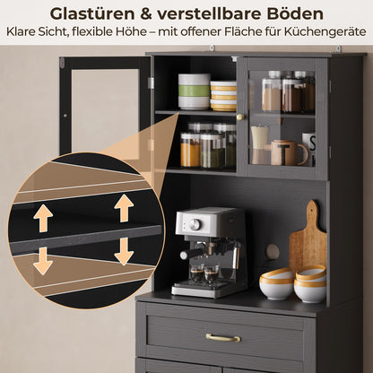 Bergkast – Opbergkast – Kast – Kledingkast – Dressoir – Witte kast – Grote capaciteit – Verstelbare planken – Stevig en duurzaam – Modern design