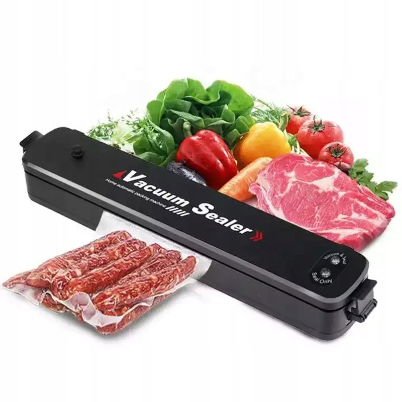 Vacuüm Sealer – Vacumeerapparaat – Voedselverpakkingsmachine – Vacuumzak Sealer – Vacuümverpakkingsmachine – Verlengt Houdbaarheid Tot 5x – Compact Zwart Ontwerp Met 10 Vacumeerzakken