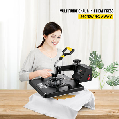 Transferpers – Hittepers – Heat Press – Warmtepers – Drukpers – 38x38 cm Verwarmingsoppervlak – 1800W Snelle Verwarming