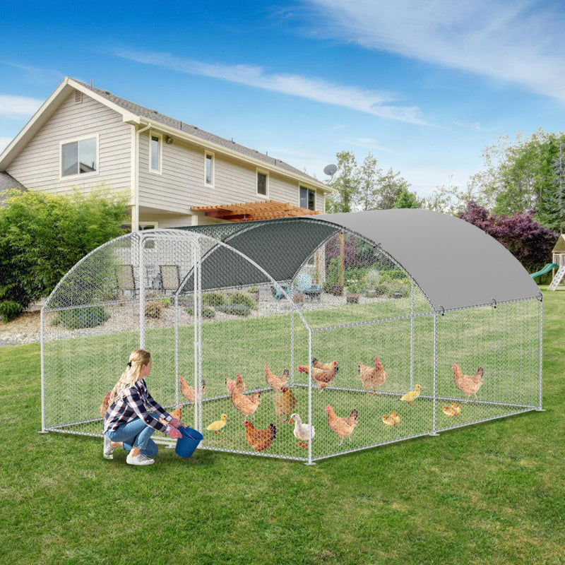Tuinhuis – Motorfiets Schuur – Fietsenhok – Buitenshuis Opslag – Tijdelijke Opslagschuur – 241x244x217 cm – Waterdicht en UV-bestendig – Gegalvaniseerd Stalen Frame