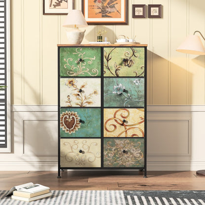 Ladekast – Ladeblok – Opbergkast – Commode – 8 Lades – Metaal Houten Frame – Verstelbare Pootjes