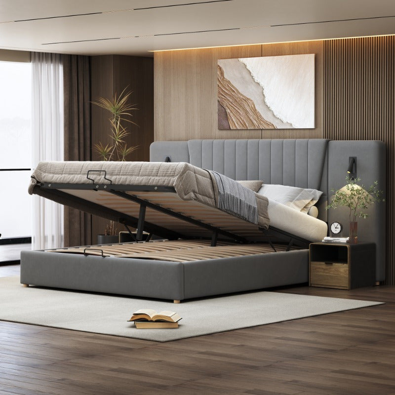 Uitschuifbare Slaapbank – Bedbank – Logeerbed – Sofa Bed – Slaapsofa – Stevig Massief Houten Frame – Inclusief Opbergruimte