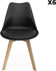 Set of 6 dining room chairs, nils, 42x55x81cm