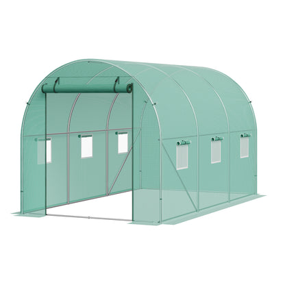 Kweekkas – Tuinkas – Broeikas – Tunnelkas – Serre – Gegalvaniseerd Stalen Frame – Waterdichte PE-Bekleding 345x195x192 cm