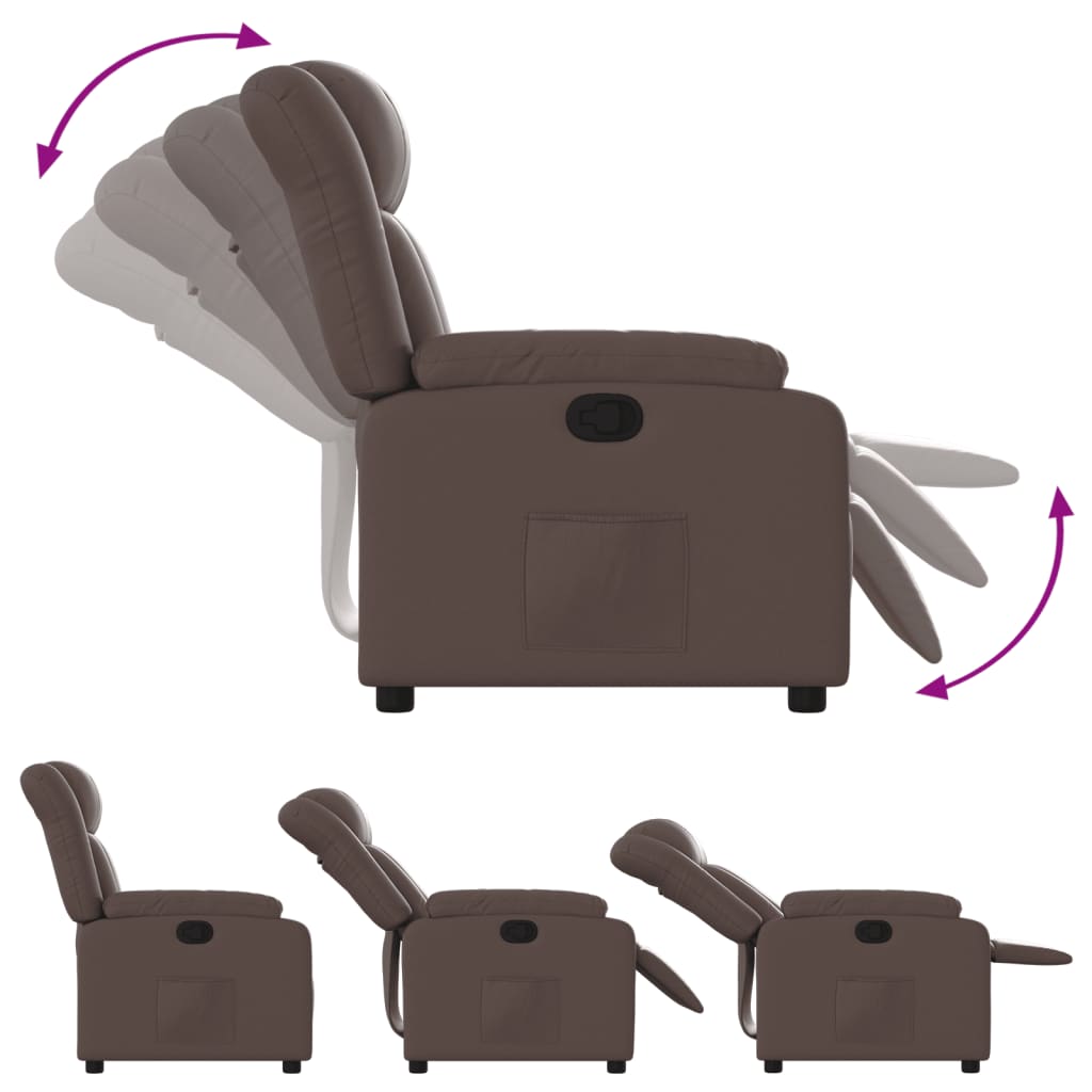 Elektrische Relaxstoel – Relaxfauteuil – Massagefauteuil – TV Stoel – Sta-op Stoel – Handmatig Verstelbaar – Kunstleer – Verstelbare Rugleuning tot 135 Graden