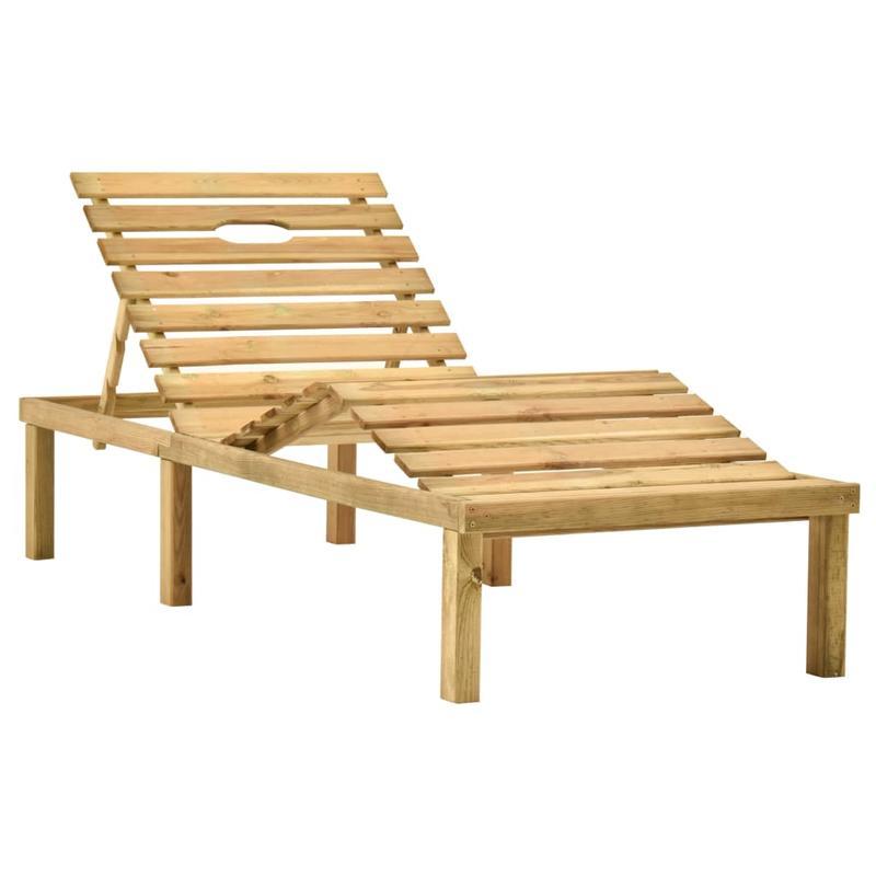 Zonne-Lounger – Ligstoel – Ligbed - Tuinstoel – Balkonstoel – Strandstoel – Geïmpregneerd Houten Frame – Ergonomisch Design