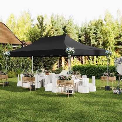 Paviljoen – Tuinpaviljoen – Partytent – Tenten – Evenementen Tent – 3 x 6 m – Waterdicht Oxford Stof met UV-bescherming 50+ – Inclusief 6 Zijwanden en 6 Zandzakken – Zwart