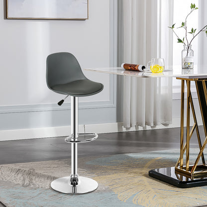 8pcs Adjustable Bar Stool Set, Electroplating, PU Seat Cushion, Swivel Seat, Height Adjustable 55-75 Cm