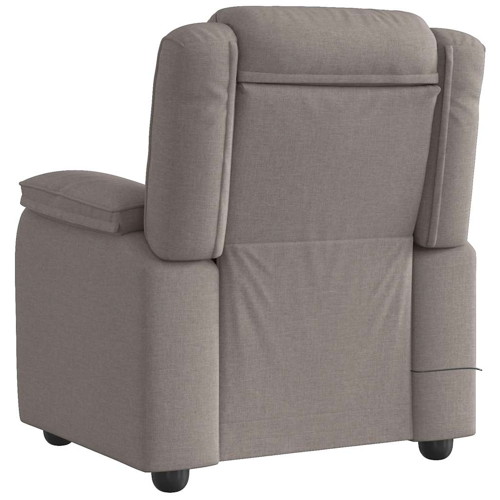 Verstelbare Massagestoel – Massagestoel – Ergonomische Stoel – Relaxstoel – Thuismassage – Taupe – 6 Vibratiepunten – Handmatige Verstelling Tot 135°