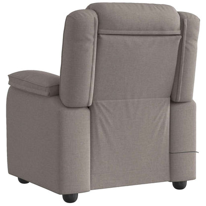 Verstelbare Massagestoel – Massagestoel – Ergonomische Stoel – Relaxstoel – Thuismassage – Taupe – 6 Vibratiepunten – Handmatige Verstelling Tot 135°