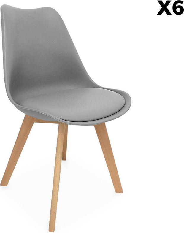 Set of 6 dining room chairs, nils, 42x55x81cm