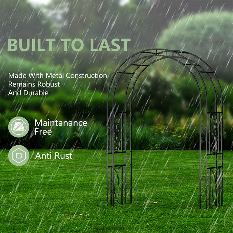 Metalen Tuinboog – Tuinboog Klimrek – Tuinboog Boog – Tuinpoort Boog – Sfeervolle Tuinboog – Weerbestendig Metaal – Geschikt Voor Klimplanten