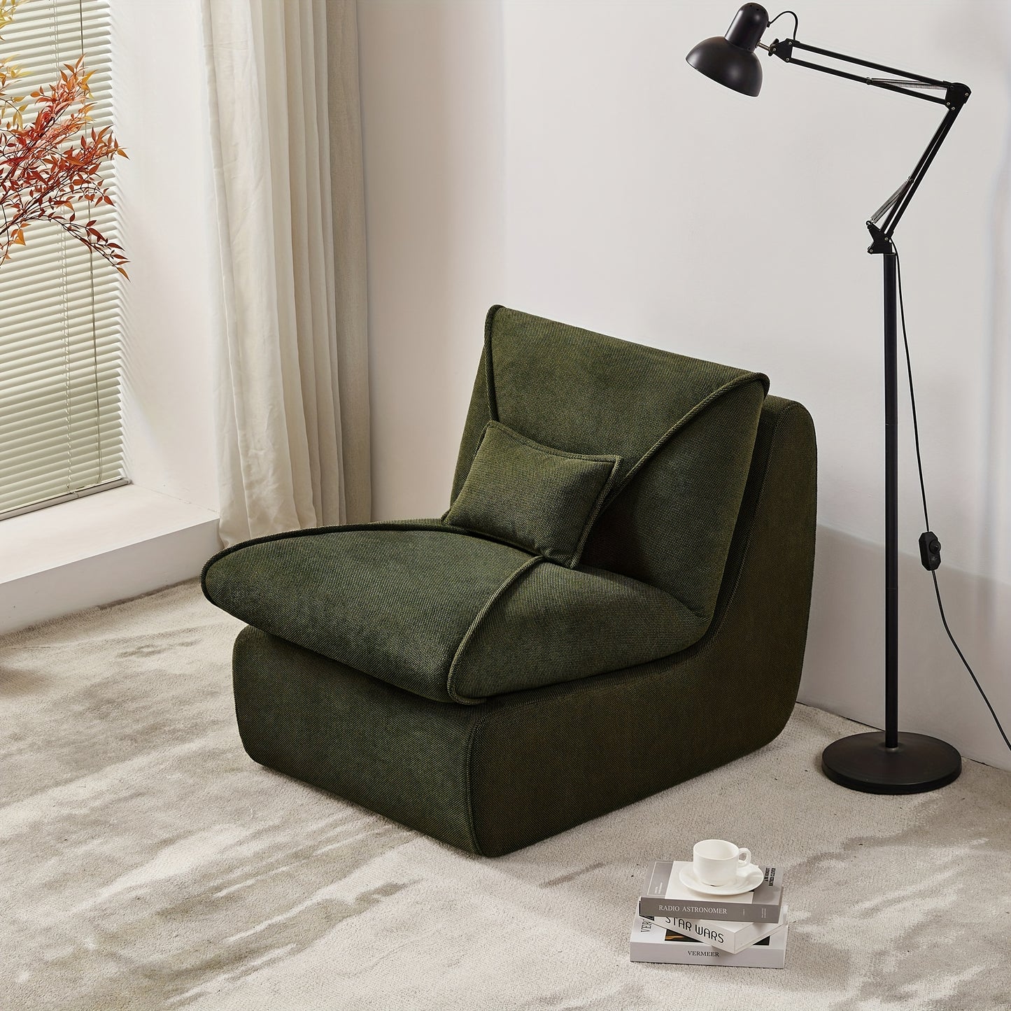 Fauteuil – Relaxstoel – Loungefauteuil – Leunstoel – Zetel – Ergonomisch Comfort – Lichtgewicht Chenillestof