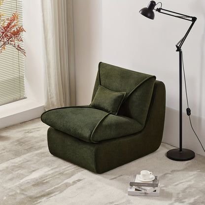 Fauteuil – Relaxstoel – Loungefauteuil – Leunstoel – Zetel – Ergonomisch Comfort – Lichtgewicht Chenillestof