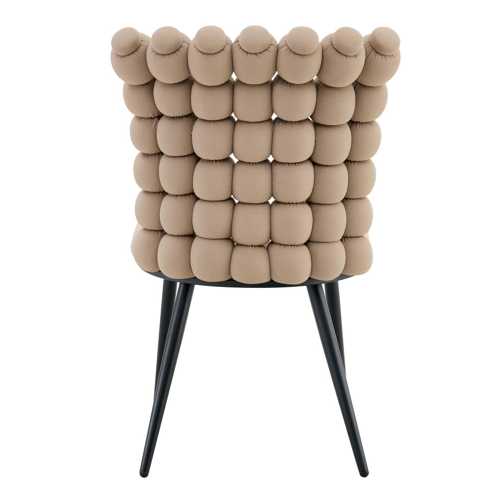Eetkamerstoel – Stoel – Kuipstoel – Set Stoelen – Designstoel – Lichtgrijs Fluweel – Zwart Metalen Poot – Modern Luxe – Stevig & Onderhoudsvriendelijk