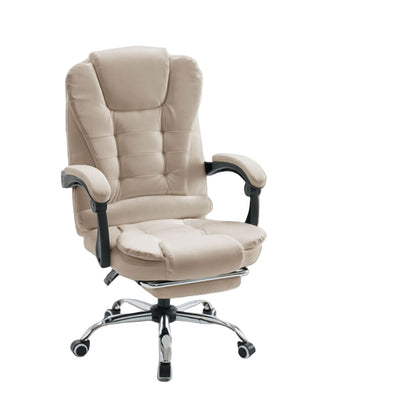 Ergonomische Bureaustoel – Gaming Stoel – Kantoorstoel – Computerstoel – Werkstoel – Pocketvering Lendensteun – Aluminium Frame – Comfortabele Brede Zitting – Kunstleer Beige