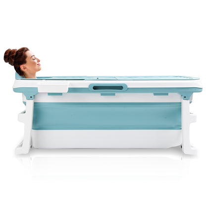 Opvouwbaar Bad – Opvouwbare Badkuip – Mobiel Bad – Zitbad – Ligbad – Compact & Ruimtebesparend – 132x60x50 cm – Duurzaam PP+TPE Material