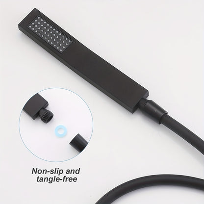 Wanddouche – Douchekop – Handdouche – Douche Set – Badkamer Douche – Donker Design – Zonder Elektriciteit – Duurzaam Material