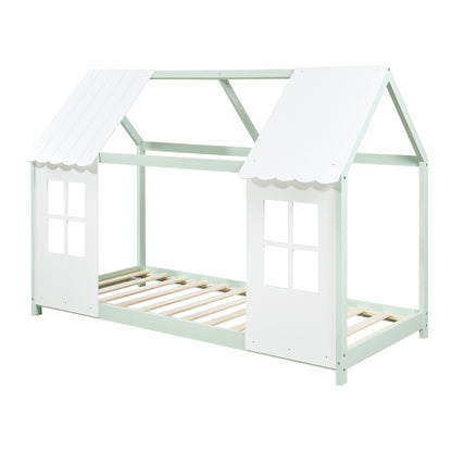 Kinderbed – Kinderbedden – Eenpersoonsbed – Peuterbed – Huisbed – Massief Hout – Semi-Open Design – Geschikt Voor Matras 90x200 cm – Diverse Kleuren
