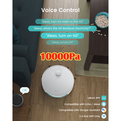 Robotstofzuiger – Robot Cleaner – Automatische Stofzuiger – Dweilrobot – Slimme Stofzuiger – Lange Batterijduur 200 Minuten – Smart App Besturing