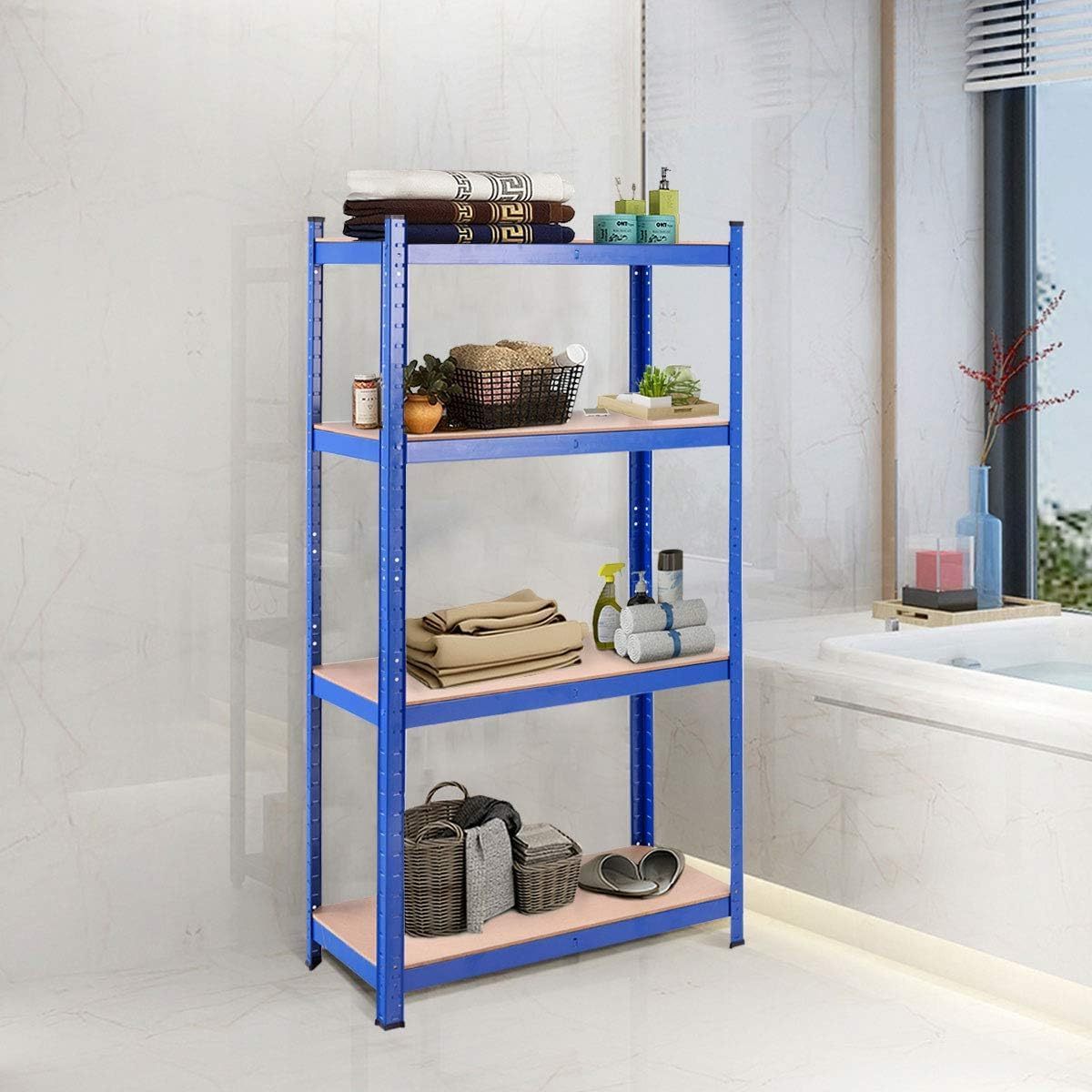 Heavy-Duty Stelling – Opslagrek – Metaal Rek – Werkplaats Rek – Kelder Rek – 720 Kg Draagkracht – 80 x 40 x 160 cm – Boltless Montage