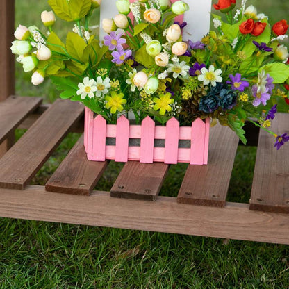 Foldable Solid Wood Raised Bed with 8 Divided Compartments - Heavy-Duty Modern Planter Box, Herb Bed & Flower Pot, Space-Saving Elevated Design for Balcony,, Small Gardens (123x54x80cm) - Sturdy Outdoor Plant Box