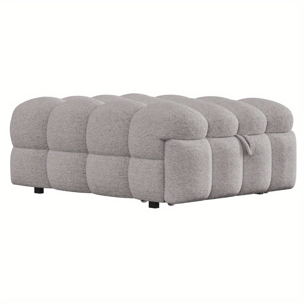Bedbank – Slaapbank – Slaapstoel – Sleeper Sofa – 2-in-1 Bank – Teddy Stof – Compact Ruimtebesparend Design – Gemakkelijk Te Monteren