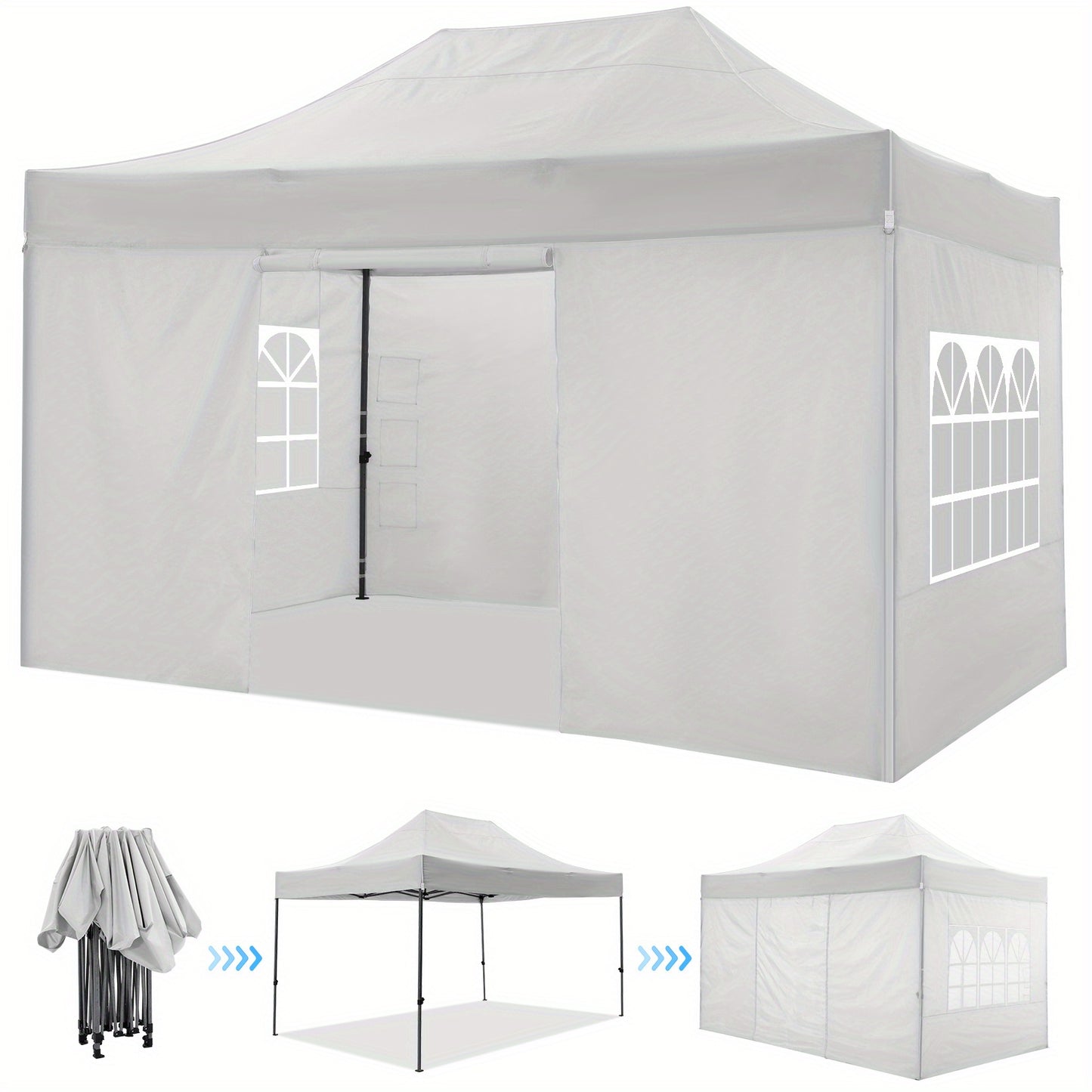 Partytent – Feesttent – Tuinpaviljoen – Easy Up – Opvouwbare Tent – Waterdicht – 3x4,5 Meter – UPF 50+ Zonnebescherming