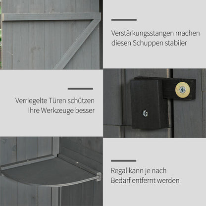 Tuinhuisje – Tuinkast – Tuinschuur – Berging – Gereedschapsschuur – Metalen Tuinkast – Gable Dak – Weerbestendig – 77x54,2x179 cm
