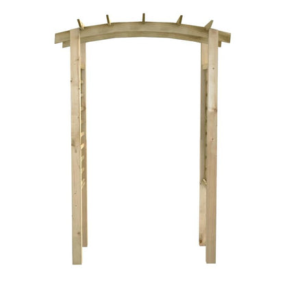 Houten Tuinboog – Tuinboog – Klimsteiger – Klimframe – Boogdoorgang – Bruin – 150 x 60 x 210 cm – Groen Geïmpregneerd Grenenhout