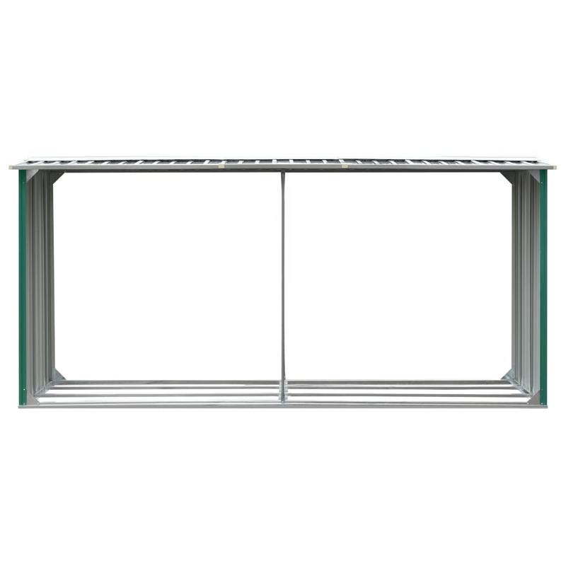 Houtopslag – Brandhoutrek – Haardhoutopslag – Houtberging – Houtrek – Gegalvaniseerd Staal – Ruim 330x92x153 cm – Weerbestendig en Ventilerend