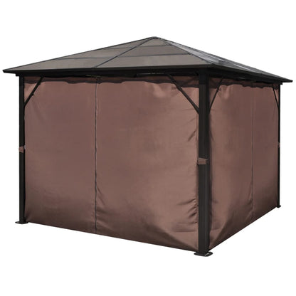 Tuinpaviljoen – Tuinhoed – Tuinoverkapping – Pergola – Tuinkoepel – 300x300 cm – UV-bestendig Polycarbonaat Dak – Roestvrij Aluminium Frame
