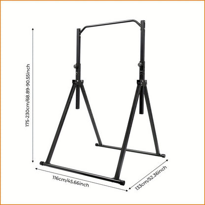 Optrekstang – Pull Up Bar – Wandmontage Stang – Deurkozijn Bar – Fitness Stang – Carbonstaal – Verstelbaar 175-230 cm – 200 kg Draagkracht