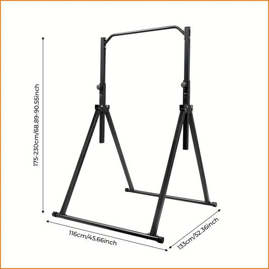 Optrekstang – Pull Up Bar – Wandmontage Stang – Deurkozijn Bar – Fitness Stang – Carbonstaal – Verstelbaar 175-230 cm – 200 kg Draagkracht