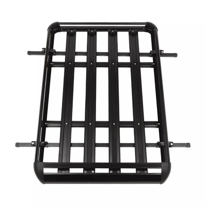 Universele Aluminium Dakdrager Mand – Dakkoffer – Autodrager – Dakbak – Rooftop Cargo Carrier – 140 cm – Verstelbaar – Sterk & Duurzaam – Zwart