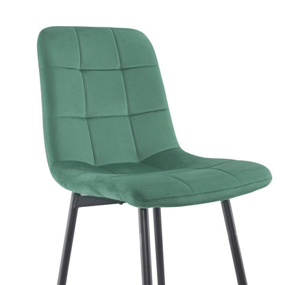 Velvet Fauteuils – Fluwelen Stoelen – Lounge Stoelen – Zacht Zitmeubilair – Gezellige Fauteuils – Set Van 2 – Groen – Houten Frame – Rugleuning Met Voetensteun
