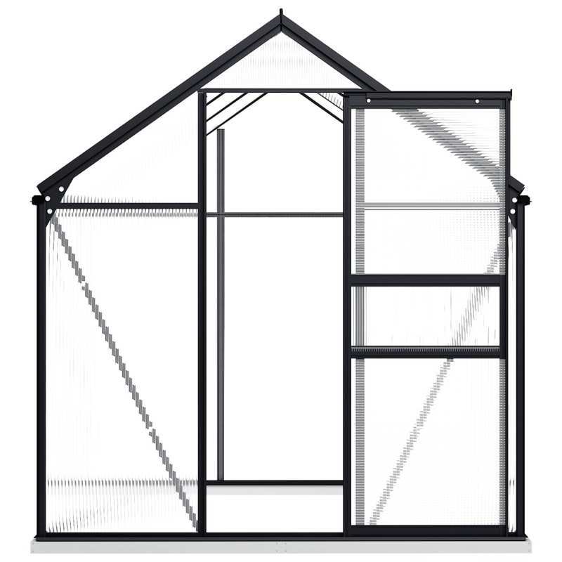 Kas – Kweekkas – Tuinkas – Plantenkas – Broeikas – Antraciet Aluminium Frame – Weerbestendig Met Stevige Fundering – Compact 3,61 m²