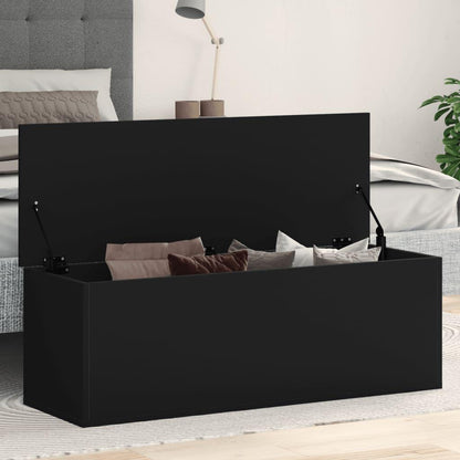 Opbergdoos – Opbergbox – Bewaardoos – Opberger – Opbergbak – Zwart – 102x35x35 cm – Hoge Kwaliteit Engineered Wood