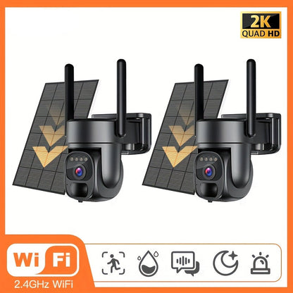 Beveiligingscamera – Camerabewaking – Buitencamera – IP-camera – Bewakingscamera – 2K HD Resolutie – Zonnepaneel Met Draadloze Oplaadfunctie