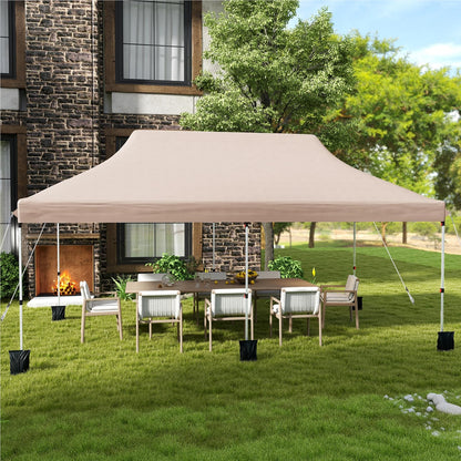 Paviljoen – Vouwtent – Partytent – Tuintent – Overkapping – 3x6m – Waterbestendig – UV Bescherming 50+ – Inklapbaar – Hoogte Verstelbaar – Beige
