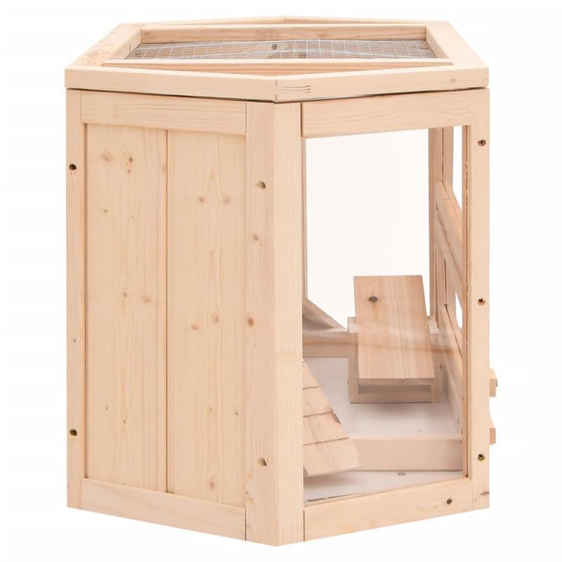 Large Hamster Cage with Open-Top Design - Spacious Habitat, Sturdy Construction, Easy-Clean Base - Compatible with Hamsters, Gerbils, Mice, Guinea Pigs - Ideal for Small Pets - 80x40x43cm (31, 5x15, 7x16, 9in) - Durable Woode