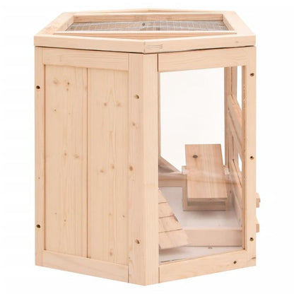 Large Hamster Cage with Open-Top Design - Spacious Habitat, Sturdy Construction, Easy-Clean Base - Compatible with Hamsters, Gerbils, Mice, Guinea Pigs - Ideal for Small Pets - 80x40x43cm (31, 5x15, 7x16, 9in) - Durable Woode