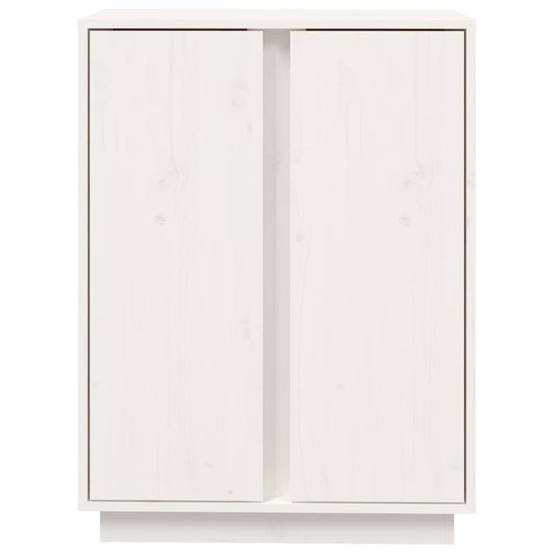 Sideboard 60x35x80cm massief grenenhout wit