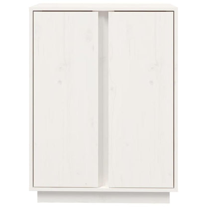 Sideboard 60x35x80cm massief grenenhout wit