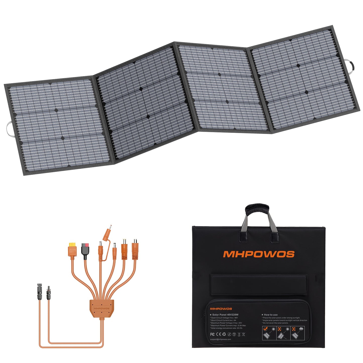 Zonnepaneel – Solar Panel – Zonne-energiepaneel – Solar Charger – Offgrid Zonnepaneel – 220W Vermogen – Hoog Rendement 23,5% – Weerbestendig & Compact